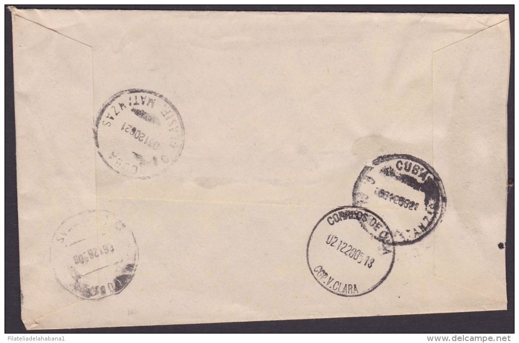 2005-H-5 CUBA 2005 POST PAID. PORTE PAGADO. FRANQUICIA DE MULTAS. SANTA CLARA. - Cartas & Documentos