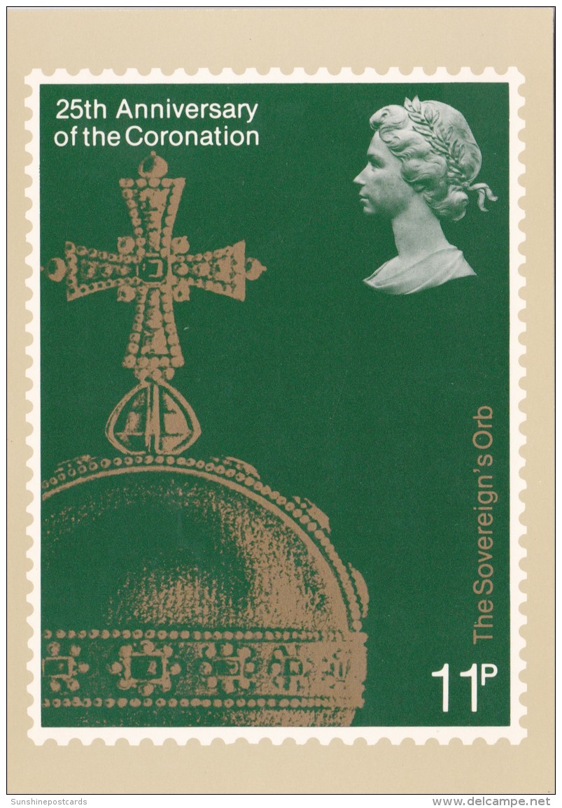 Stamps Of Great Britain 25th Anniversary Of The Coronation The Sovereign's Orb Issued 31 May 1978 - Briefmarken (Abbildungen)