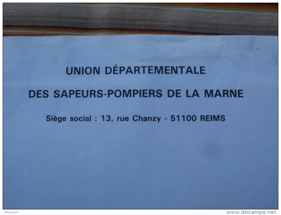 51 REIMS UNION DEPARTEMENTALE DES SAPEURS POMPIERS DE LA MARNE  13 Rue Chanzy - Pompiers