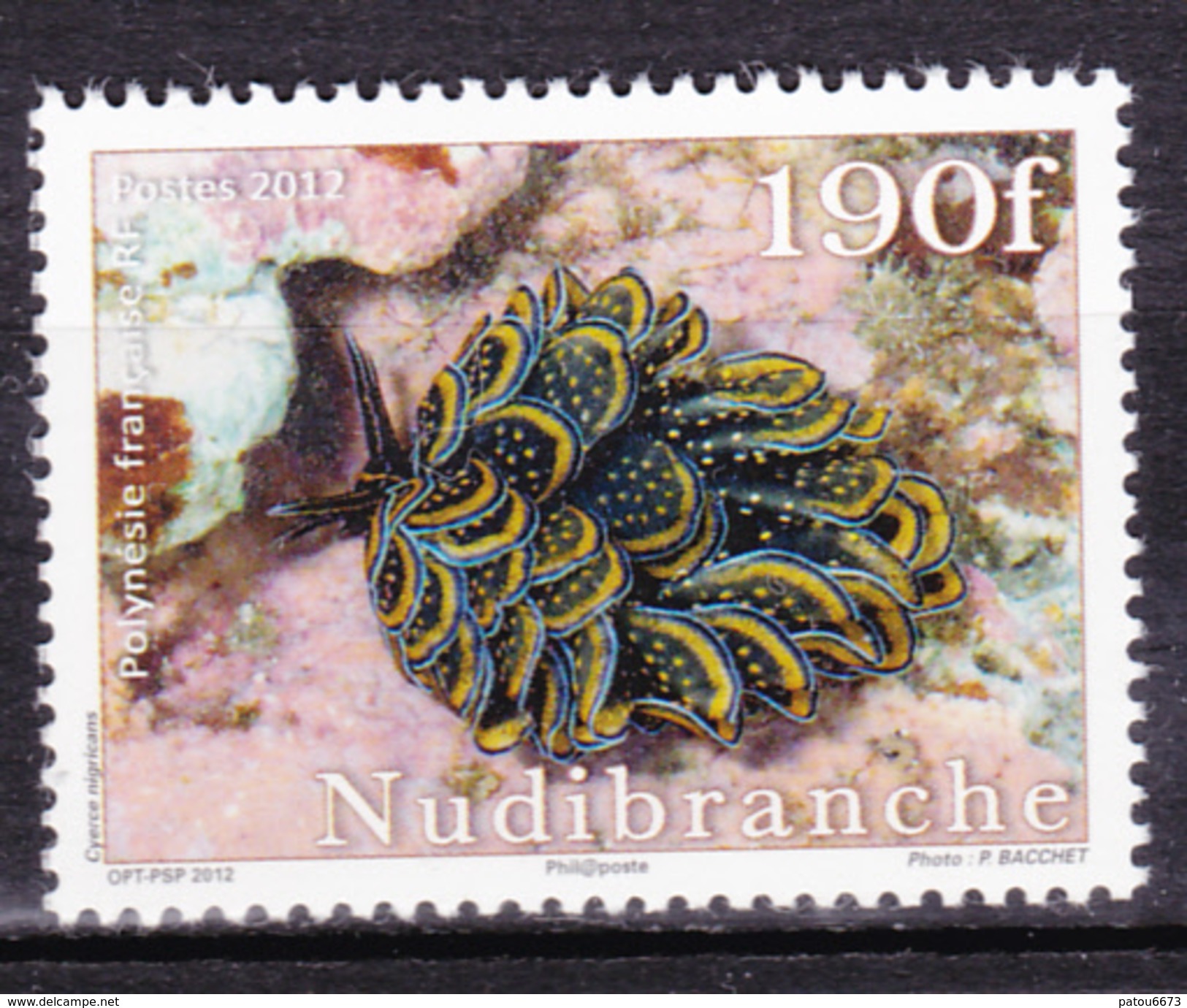 Polynésie Francaise 2012 Marin Fauna Nudibranche (Cyerce Nigricans) MNH Luxe - Nuevos