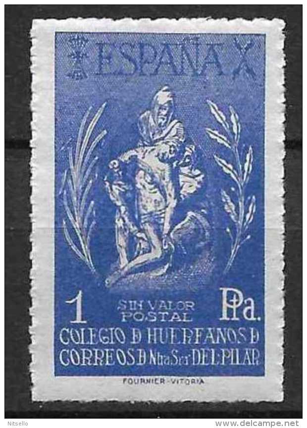 LOTE 1892 C ///   ESPAÑA  1940 Beneficencia Huerfanos De Correos GALVEZ 86 ** MNH - Bienfaisance