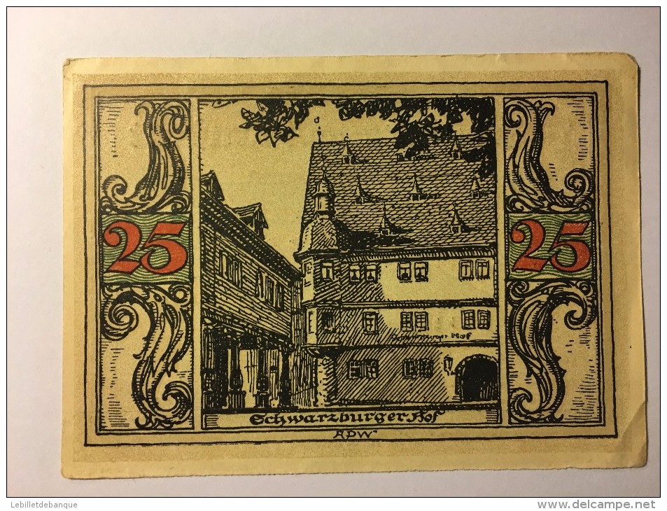 Allemagne Notgeld Urnstadt 25 Pfennig 1921 NEUF - Collections