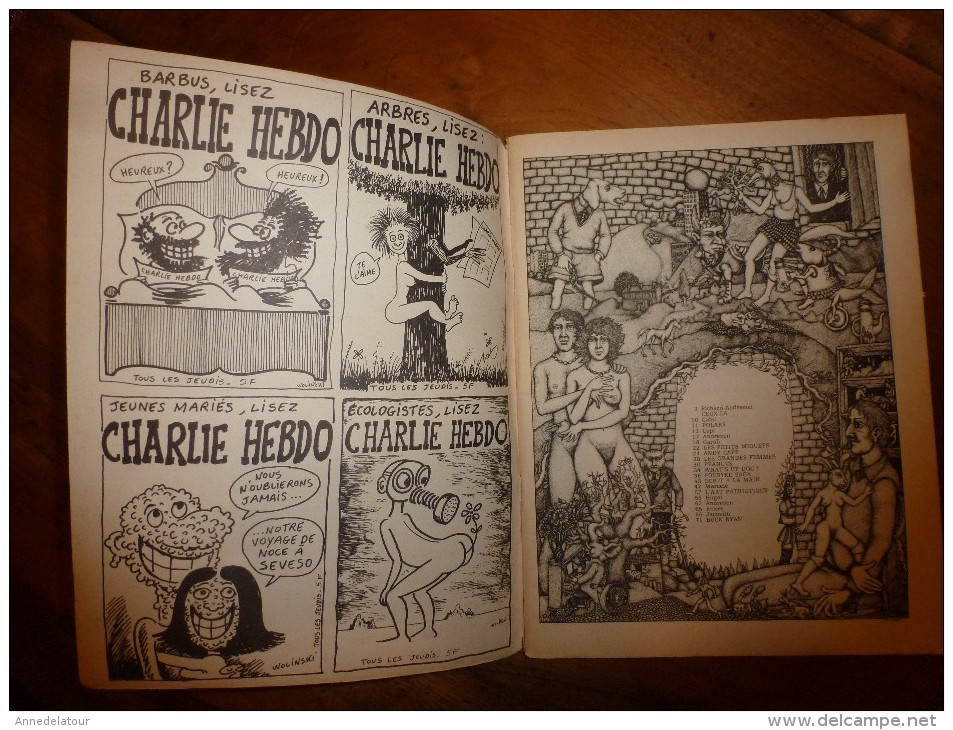 Dec 1977 CHARLIE MENSUEL :« Journal Plein D'humour Et De Bandes Dessinées, » Dont Reiser,etc - Wolinski