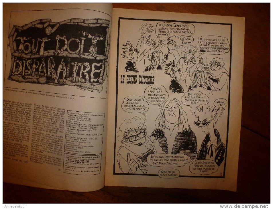 Avril 1979 CHARLIE MENSUEL :« Journal Plein D'humour Et De Bandes Dessinées, » Dont Cabu,etc - Wolinski