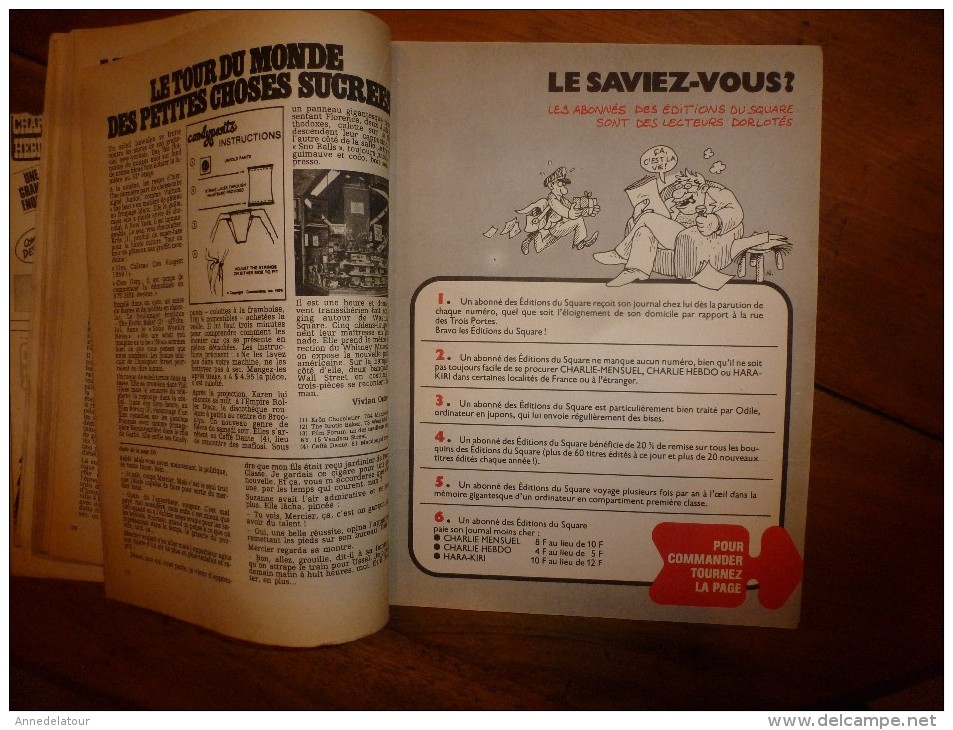 Avril 1979 CHARLIE MENSUEL :« Journal plein d'humour et de bandes dessinées, » dont Cabu,etc