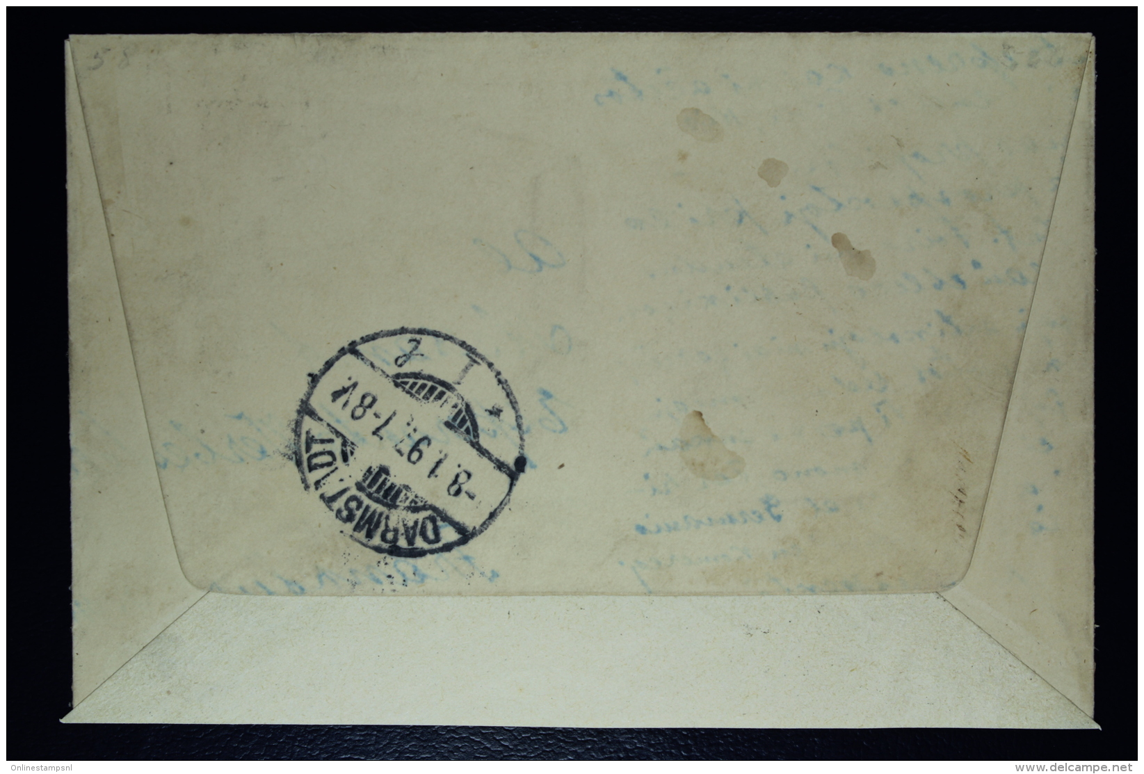 Belgium Letter OPB Nr Pair Nr 72  + Nr 68 Mixed Franking Antwerp To Darmstadt - 1894-1896 Exhibitions