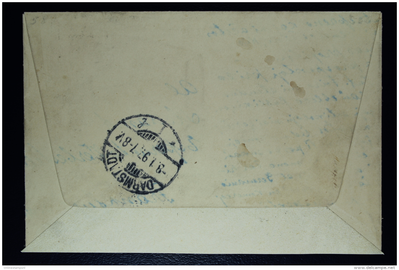 Belgium Letter OPB Nr Pair Nr 72  + Nr 68 Mixed Franking Antwerp To Darmstadt - 1894-1896 Ausstellungen