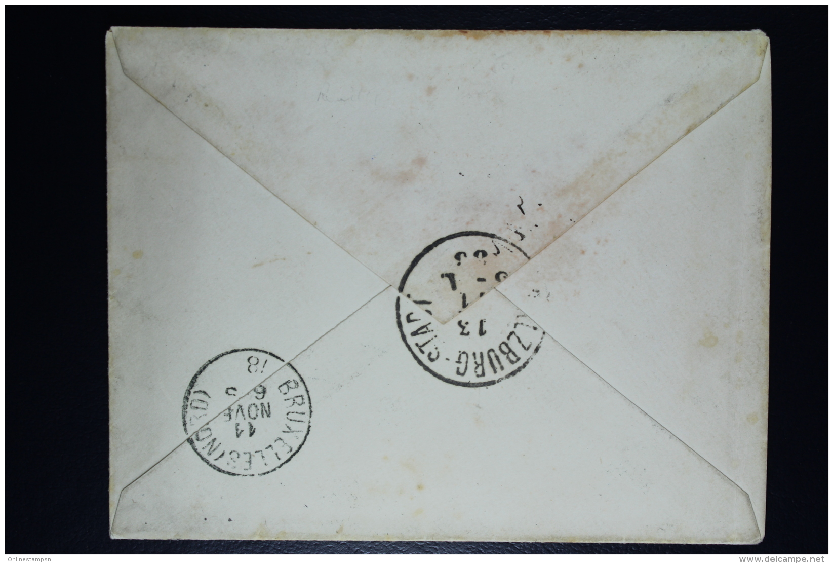 Belgium Registered Letter OPB Nr 50 Bruxelles To Salzburg Austria  1883 - 1884-1891 Léopold II