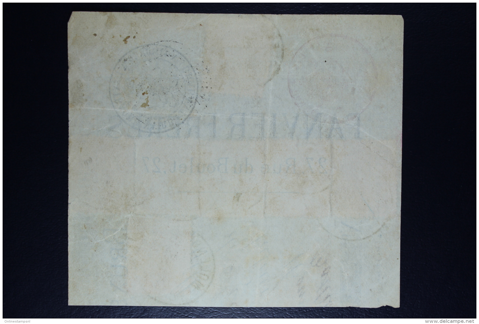 Belgium  Fragment OPB Nr 46 * 7  Molenbeek 1887 - 1884-1891 Leopold II