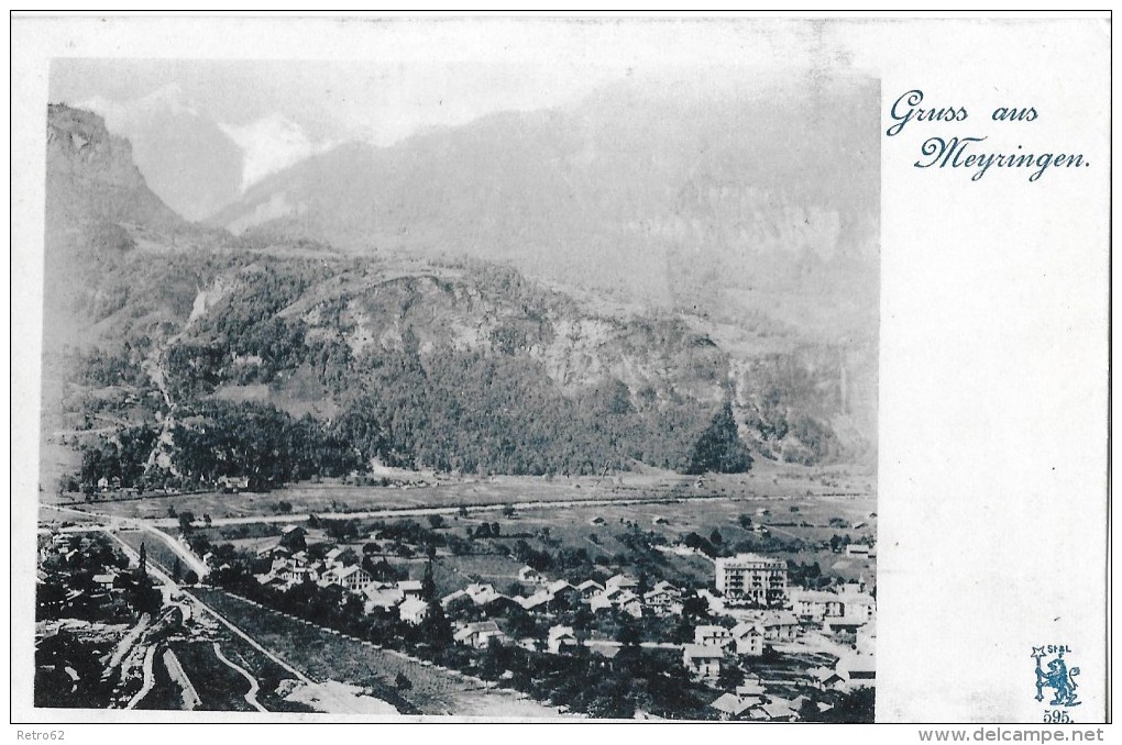 GRUSS AUS MEYRINGEN &#8594; Sehr Alter Lichtdruck, Ca.1900 - Autres & Non Classés