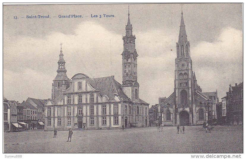 Sint Truiden Saint Trond -  Grand´Place - Les 3 Tours (H Bertels, Animation, 1909) - Sint-Truiden