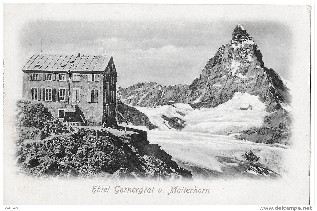 HOTEL GORNERGRAT &#8594; Sehr Schöner Und Alter Lichtdruck, Ca.1900 - Autres & Non Classés