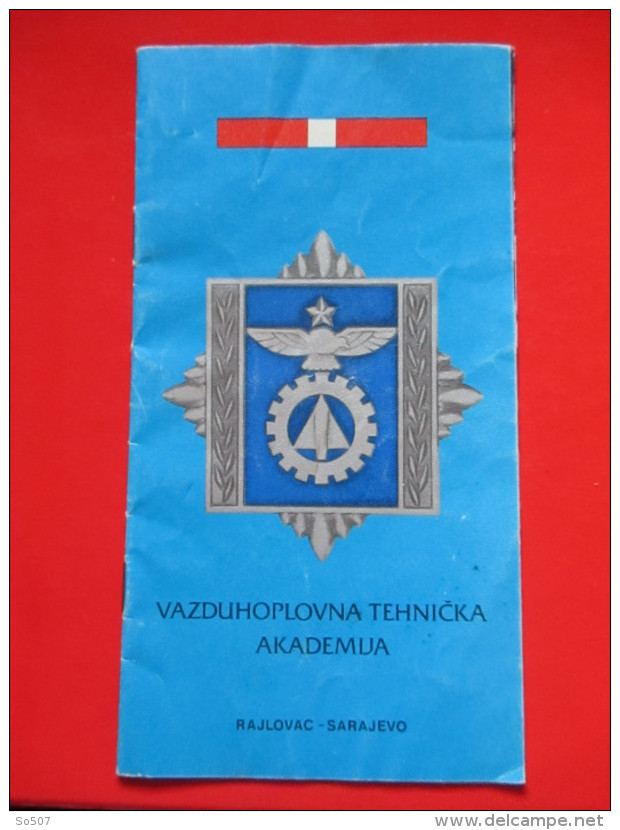 Brosura-Vazduhoplovna Tehni&#269;ka Akademija,Rajlovac Sarajevo/Brochure-Aeronautical Technical Academy,Rajlovac Sarajev - Aviazione