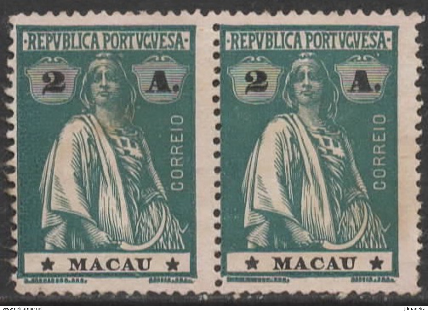 Macao Macau &ndash; 1913 Ceres Type 2 Avos - Ungebraucht