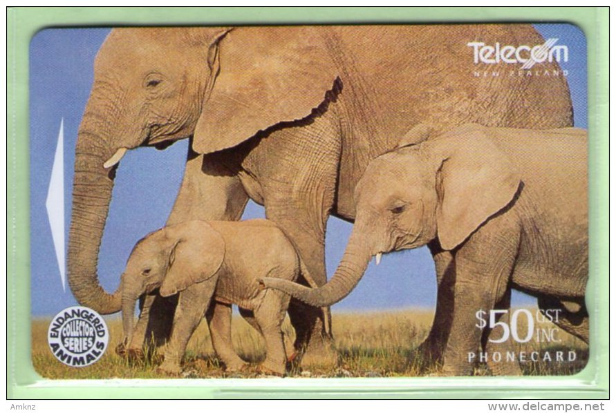 New Zealand - 1994 Endangered Species - $50 Elephants - NZ-D-59 - Mint - Giungla