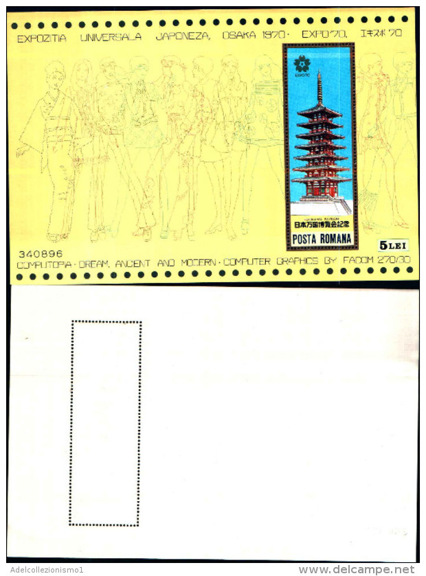84410) Romania-1970-expo 70 A Osaka-BF.n.80-nuovo - Volledige & Onvolledige Vellen