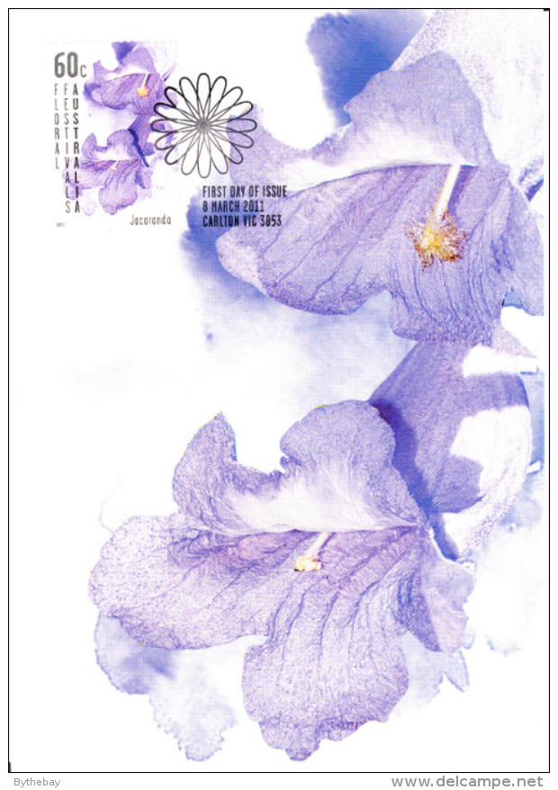 Australia 2011 Maxicard Scott #3420 60c Jacaranda Floral Festivals First Day Issue - Fleurs