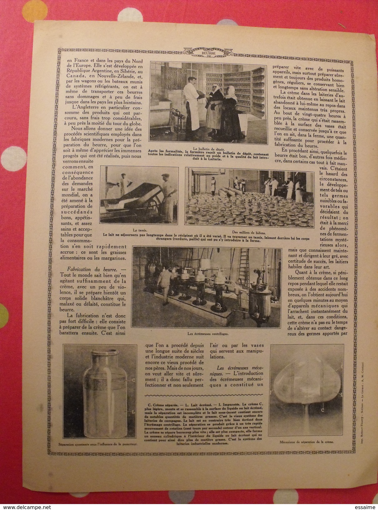 Le monde et la science 1935. bactériologie beurre margarine café champagne chauffage. nombreuses photos encyclopédie