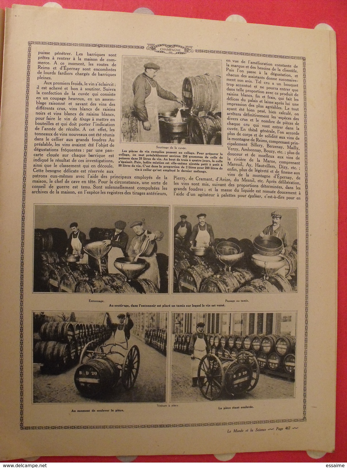 Le monde et la science 1935. bactériologie beurre margarine café champagne chauffage. nombreuses photos encyclopédie