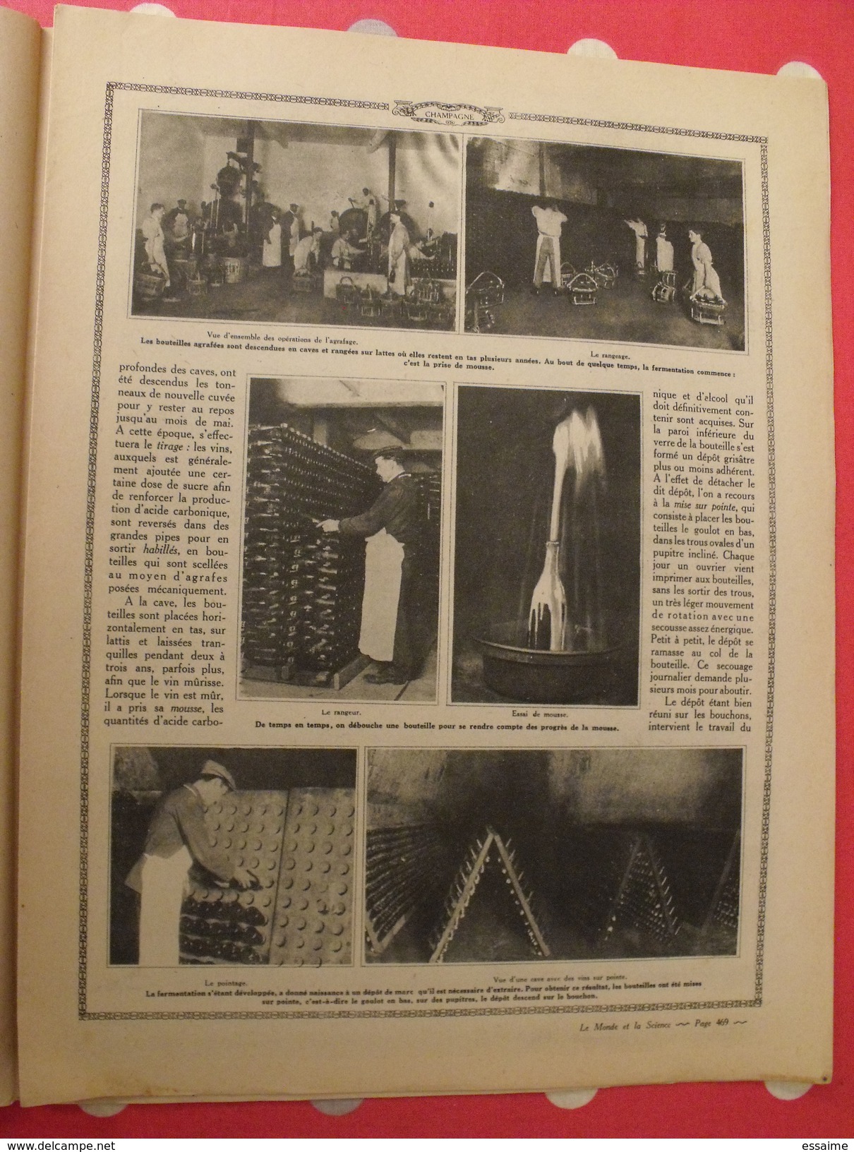 Le monde et la science 1935. bactériologie beurre margarine café champagne chauffage. nombreuses photos encyclopédie