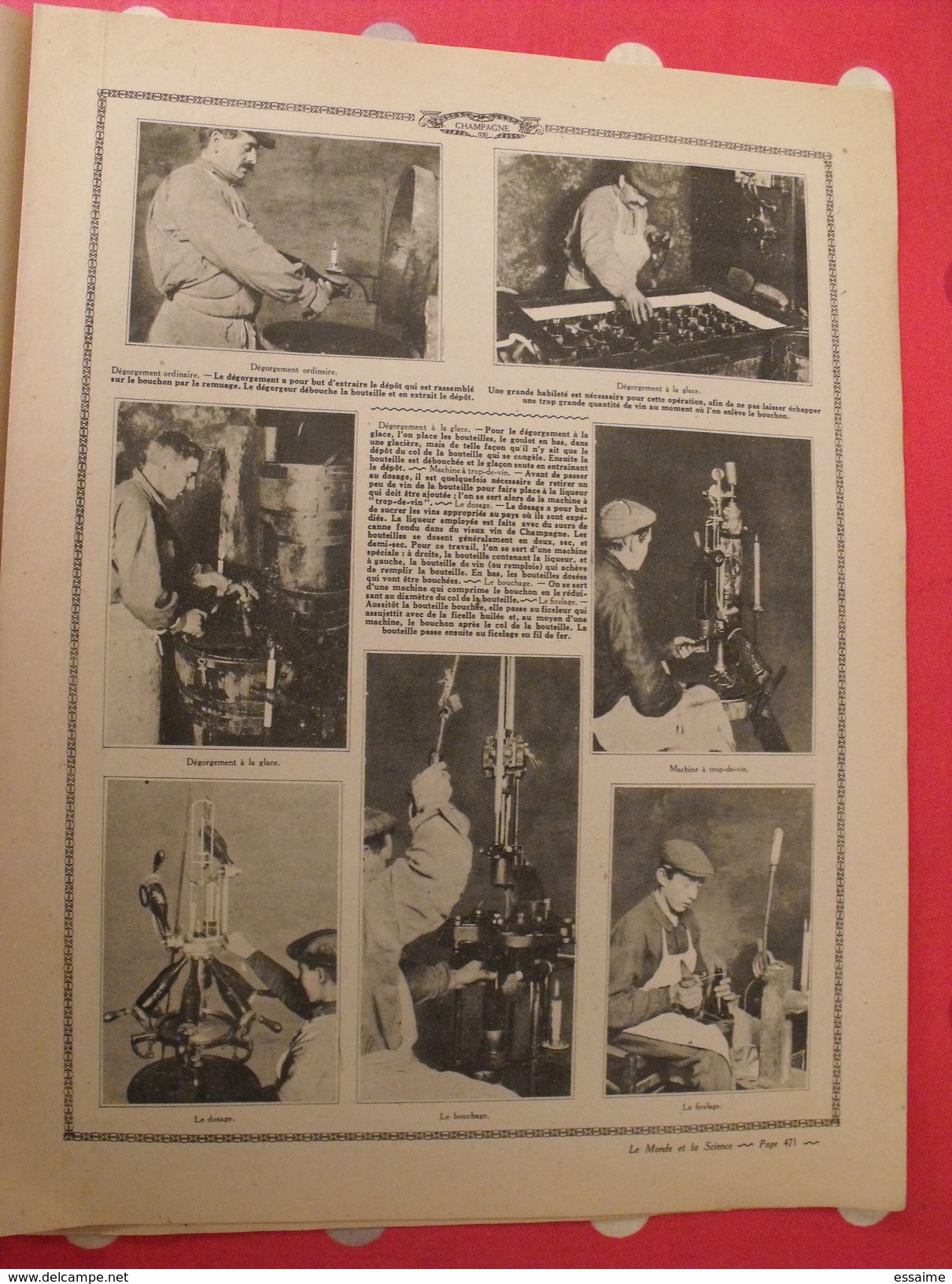 Le monde et la science 1935. bactériologie beurre margarine café champagne chauffage. nombreuses photos encyclopédie