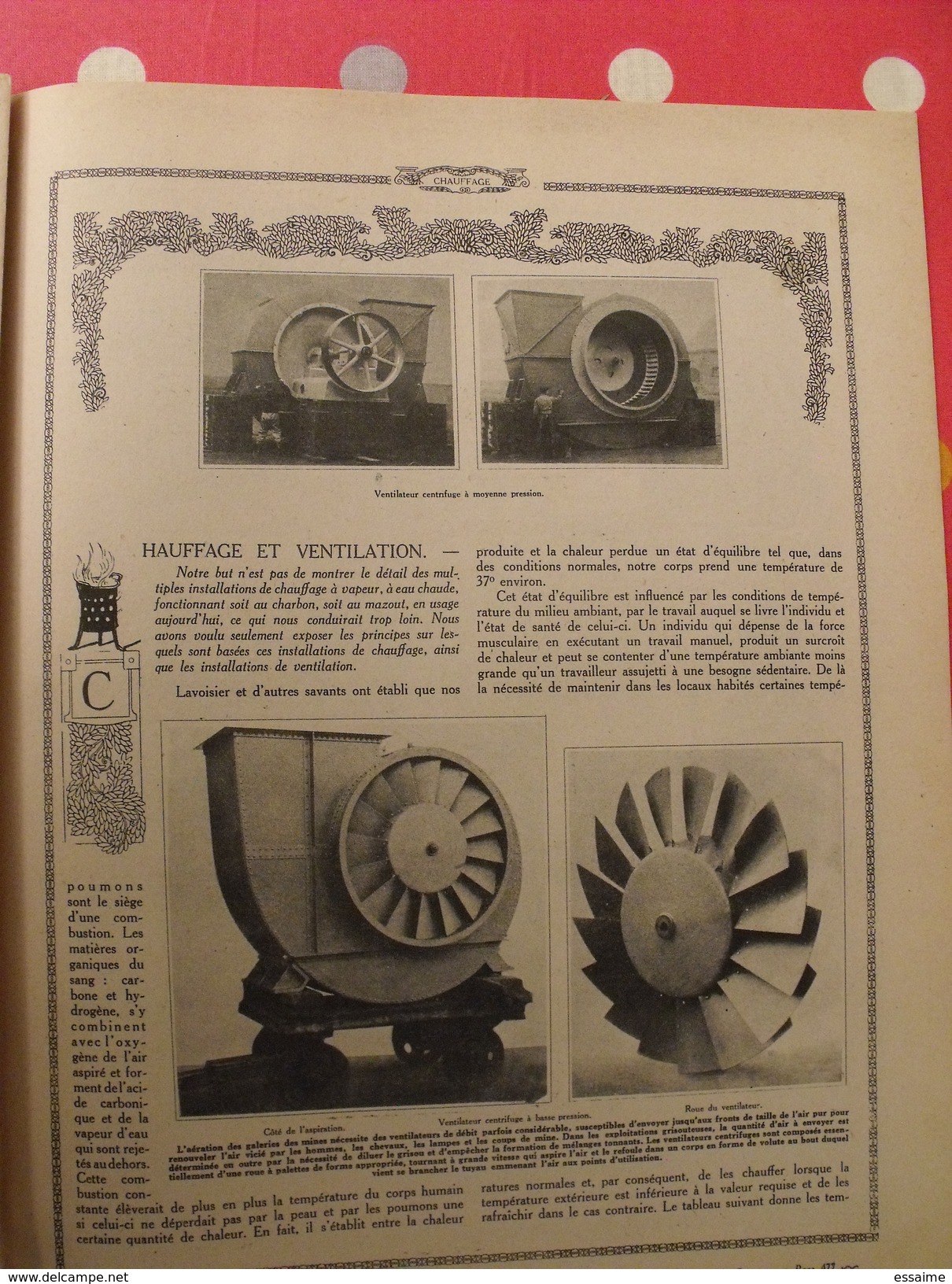 Le monde et la science 1935. bactériologie beurre margarine café champagne chauffage. nombreuses photos encyclopédie