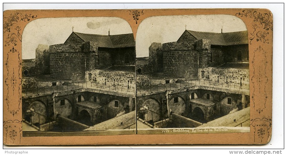 Palestine Cisjordanie Bethléem Eglise De La Nativité Ancienne Photo Stereo Block 1900 - Stereoscopic