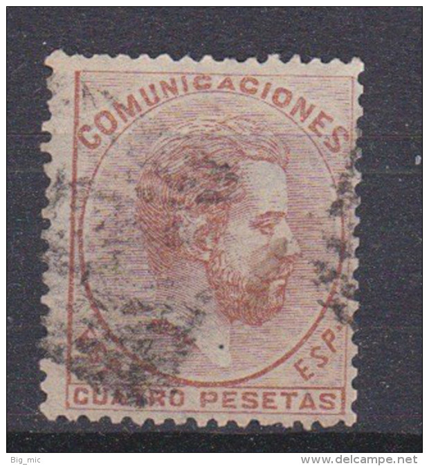 SPAIN 1872 Amadeo I - 4 Pta Brown Red Used 188 (Mi.119) - Oblitérés