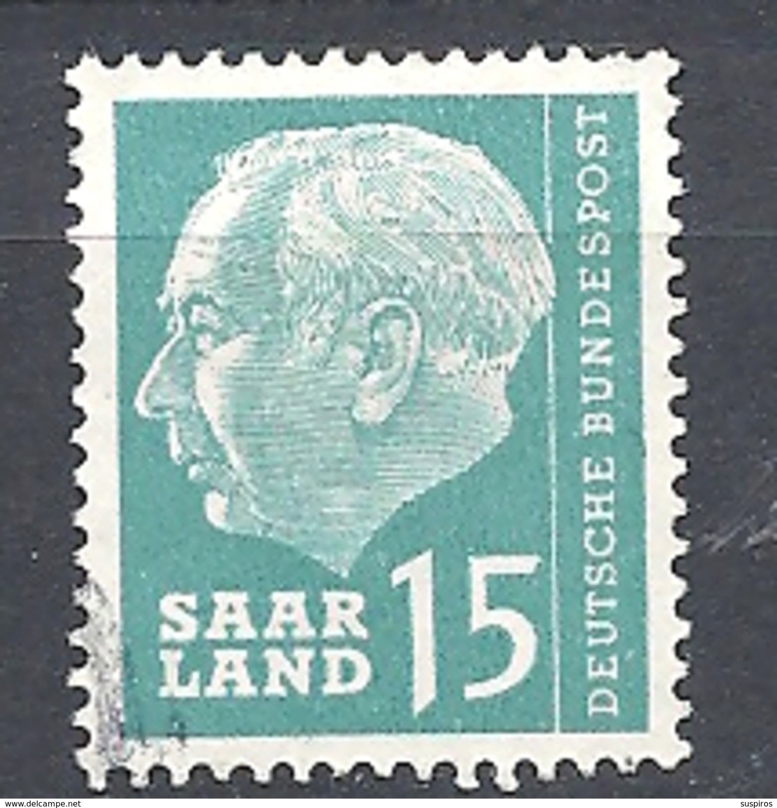 SARRLAND  1957 President Theodor Heuss, 1884-1963    USED - Gebraucht