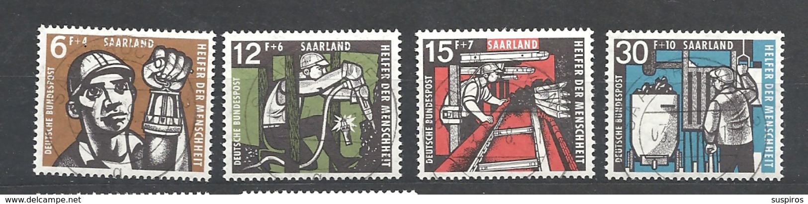 SARRLAND  1957 Charity - Coal Mining  USED - Gebraucht