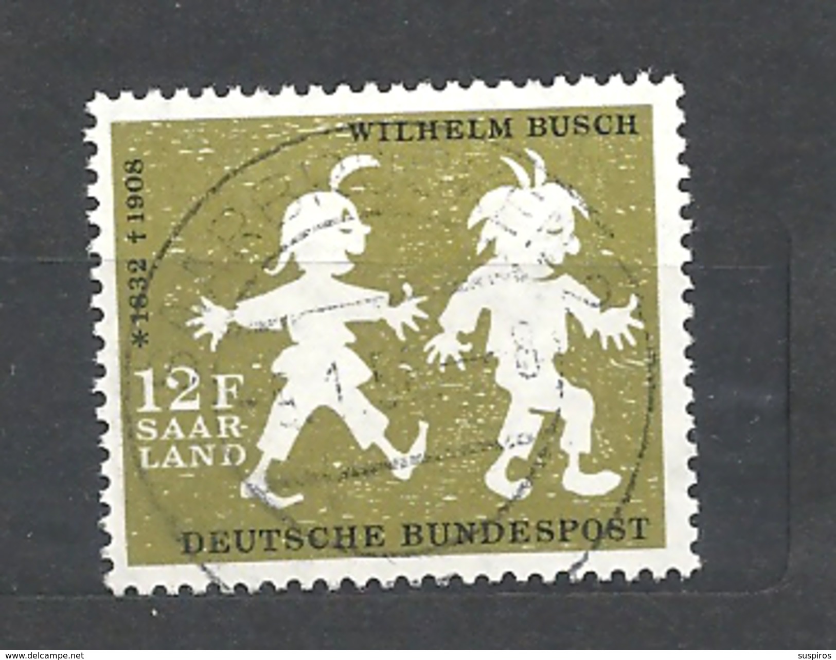 SARRLAND 1958 The 50th Anniversary Of The Death Of Wilhelm Buch, 1832-1908   USED - Gebraucht