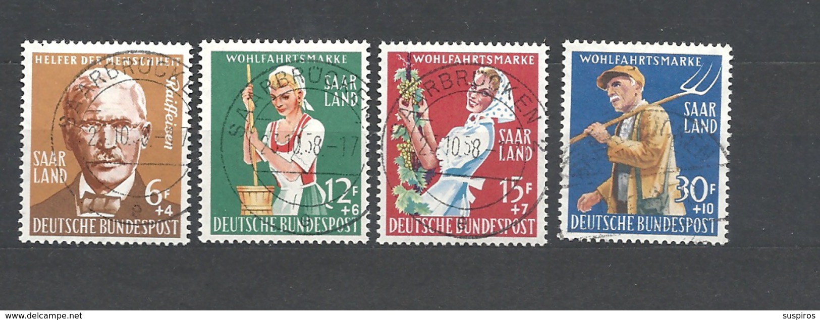 SARRLAND   1958 Charity - Agriculture  USED - Gebraucht