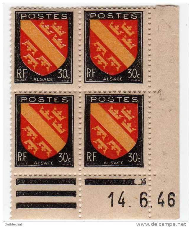 527 -  N°755 / 58 **  Série  Armoiries  De Provinces  Cote : 10.5 &euro;   SUP . - 1940-1949