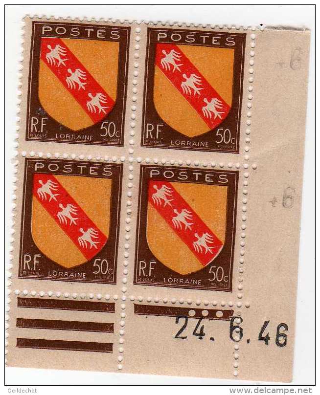 527 -  N°755 / 58 **  Série  Armoiries  De Provinces  Cote : 10.5 &euro;   SUP . - 1940-1949