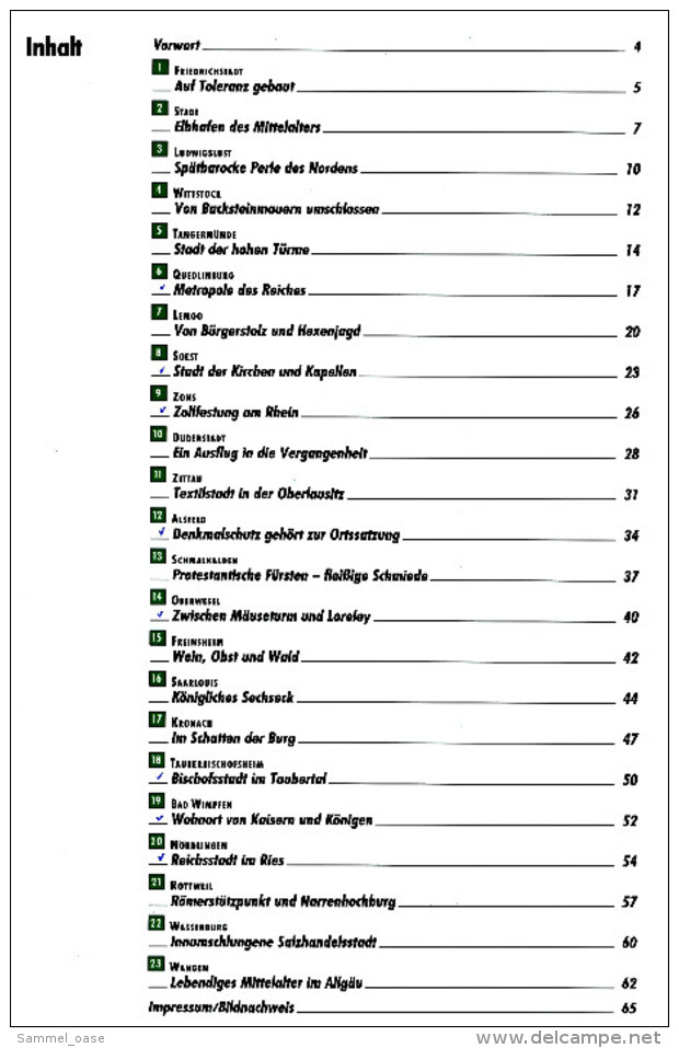 ADAC Freizeit-Atlas  -  Historische Deutsche Kleinstädte  -  23 Portraits Von Zons Bis Zittau  -  Von 1992 - Viajes  & Diversiones