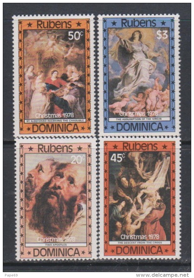 Dominique  N° 564 / 67 XX  Noël, Tableaux De P. P. Rubens, Les 4 Valeurs Sans Charnière, TB - Dominique (...-1978)