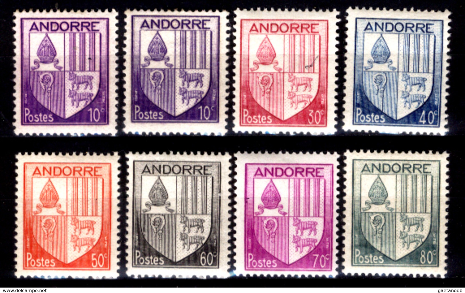 Andorra-042 - Valori Emessi Negli Anni 1944-46 (++/+) MNH/LH - Privi Di Difetti Occulti. - Ungebraucht