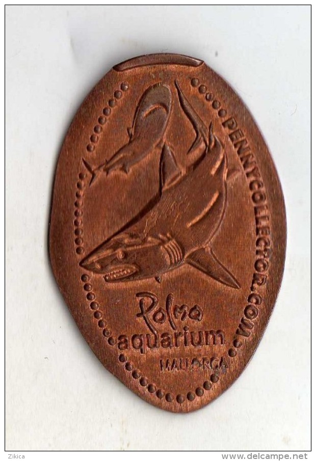 Token,Spain,Mallorca, Palma Aquarium,shark.metal. - Altri & Non Classificati