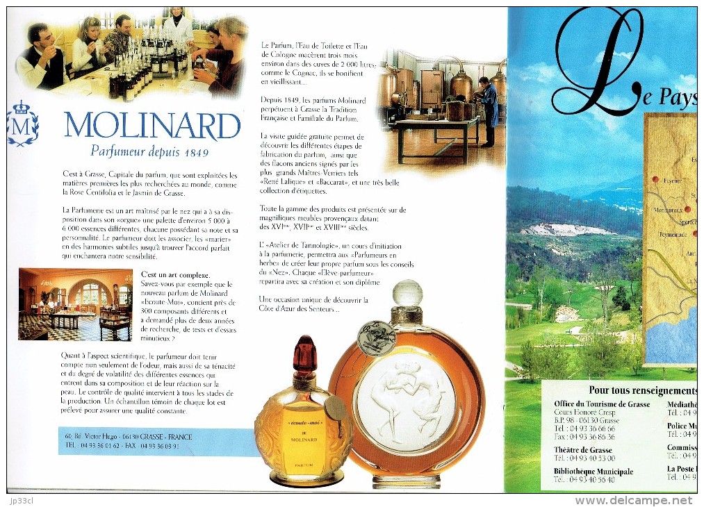 Ancienne Brochure Touristique Sur Grasse Parfums Fragonard Molinard (1997) - Cuadernillos Turísticos