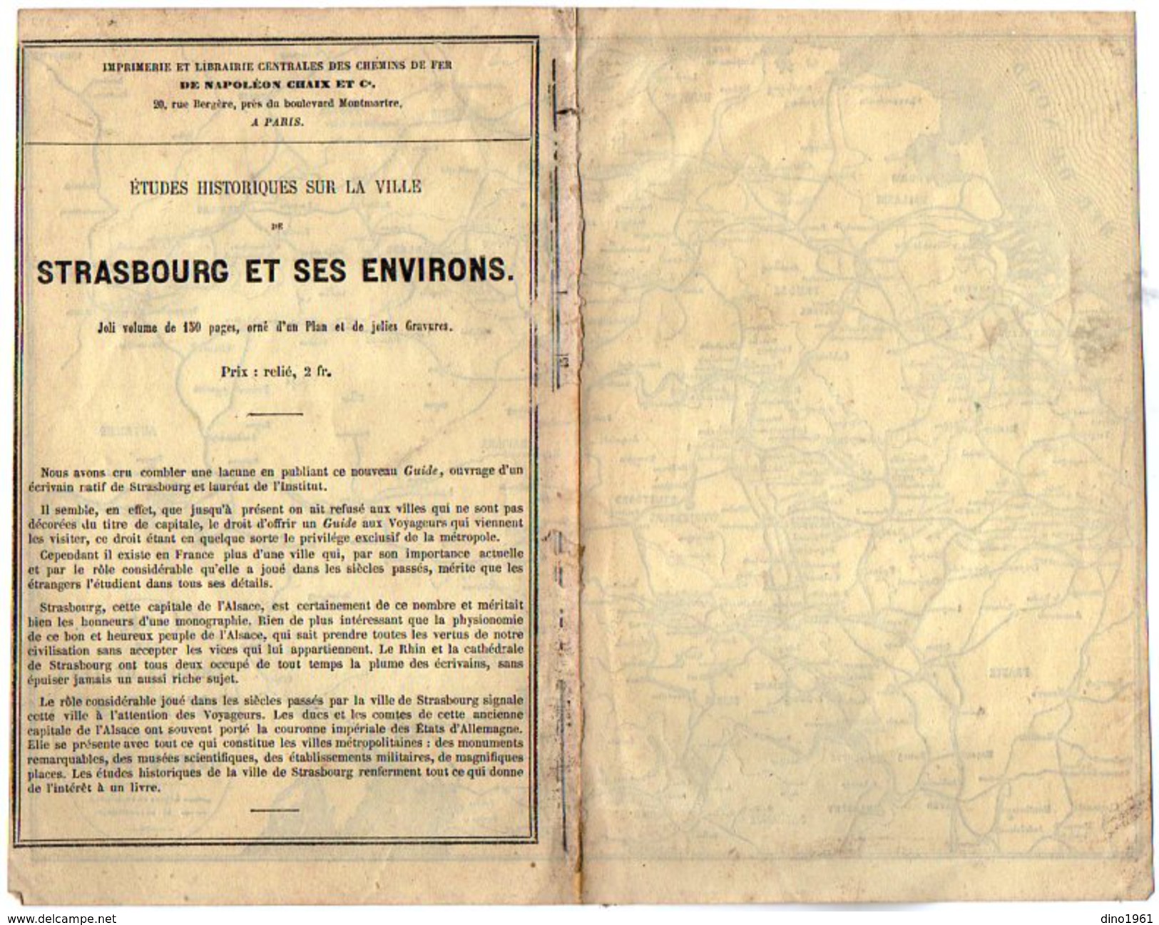 VP6060 - Carte Des Chemins De Fer De L'Est Pour Les Guides - CHAIX - Other & Unclassified