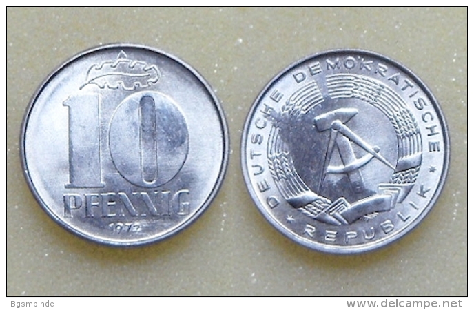 DDR 10 Pfennig 1972 - 10 Pfennig