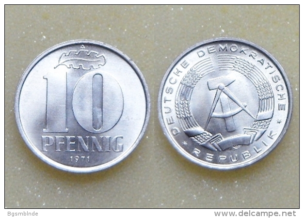 DDR 10 Pfennig 1971 - 10 Pfennig