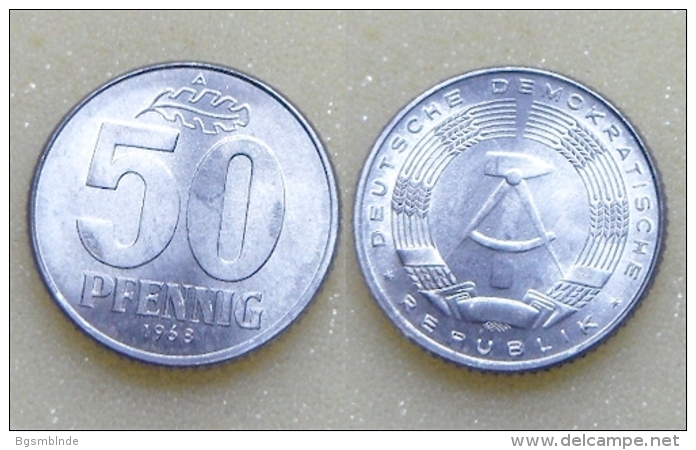 DDR 50 Pfennig 1968 - 50 Pfennig