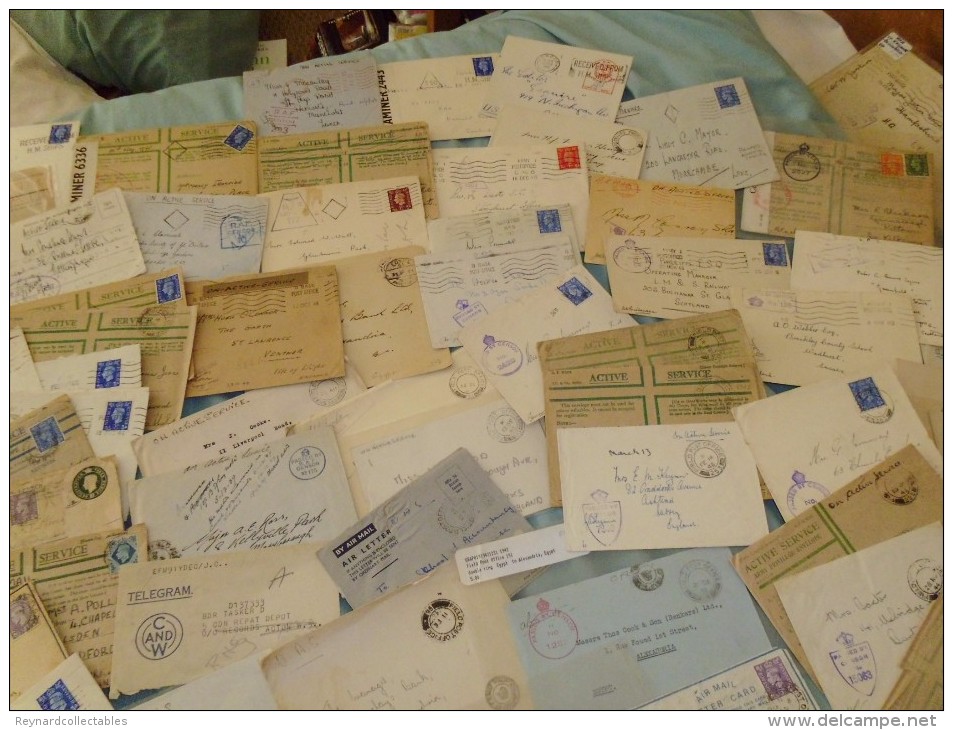 WW2 Postal History, huge lot 600+ items. GB APO/FPOs,India,CMF, MEF, RAF, Ship mail, German,censor+