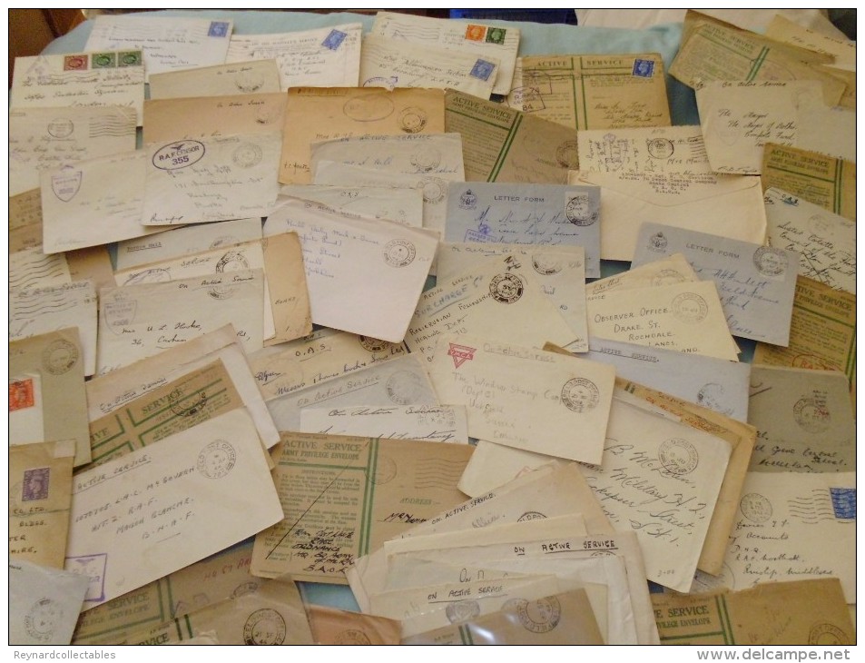 WW2 Postal History, huge lot 600+ items. GB APO/FPOs,India,CMF, MEF, RAF, Ship mail, German,censor+