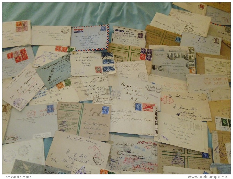 WW2 Postal History, huge lot 600+ items. GB APO/FPOs,India,CMF, MEF, RAF, Ship mail, German,censor+