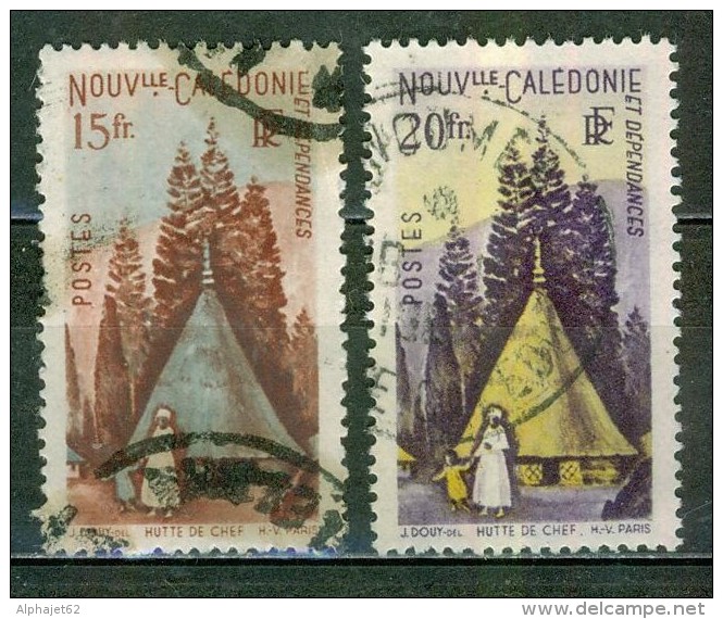 Hutte De Chef Indigène - NOUVELLE CALEDONIE - Tribu De Courli - N° 275-276 - 1948 - Usados