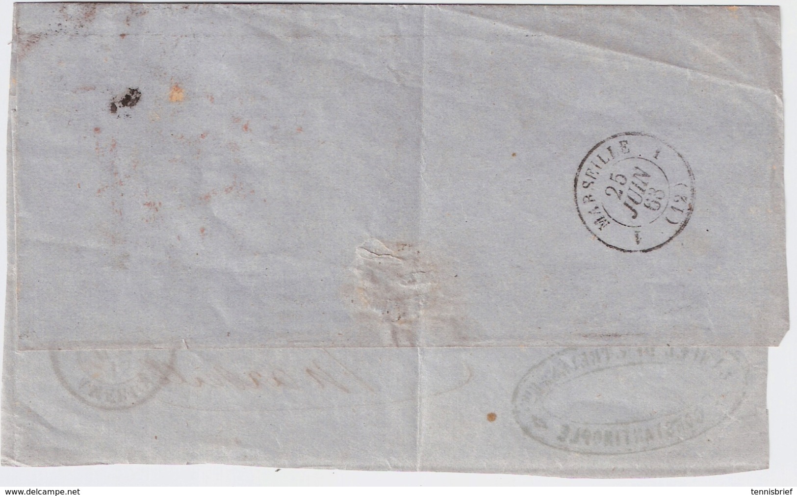 1863 " AMERIQUE ", Oblit. Ancre  , #6444 - Poste Maritime