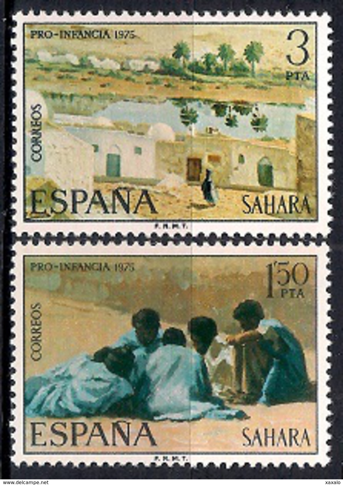 (A) Spanish Sahara 1975 - Child Welfare - Paintings  Mint - Spaanse Sahara