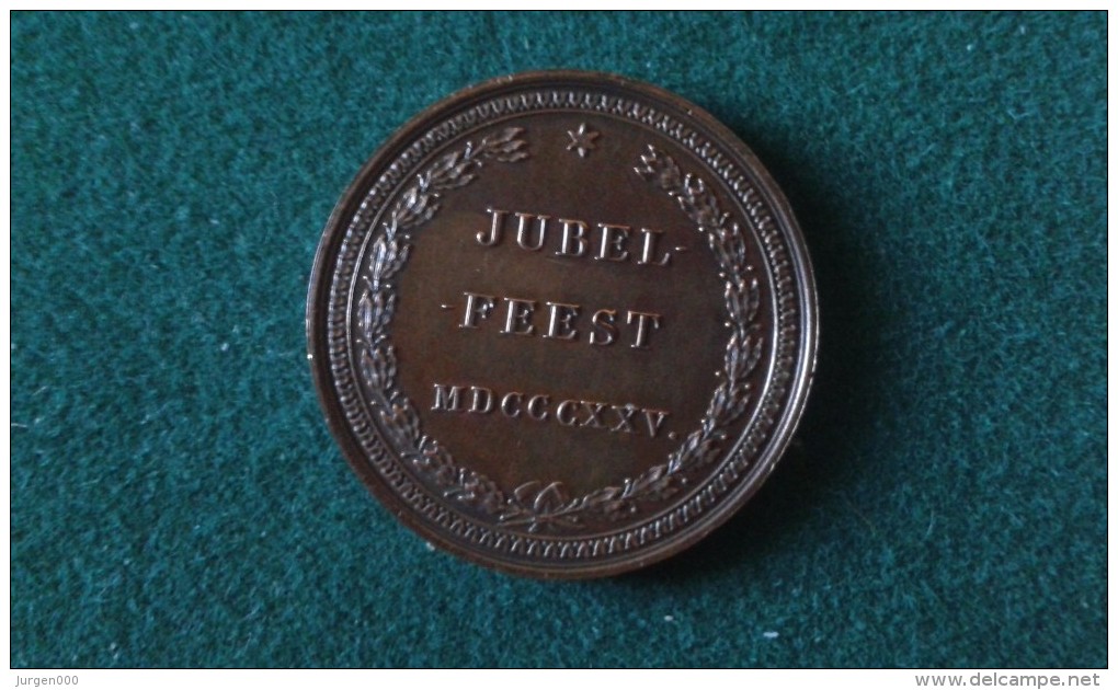 1825, Rumoldus, Patroon Der Stad Mechelen, Jubelfeest, 14 Gram (med336) - Pièces écrasées (Elongated Coins)